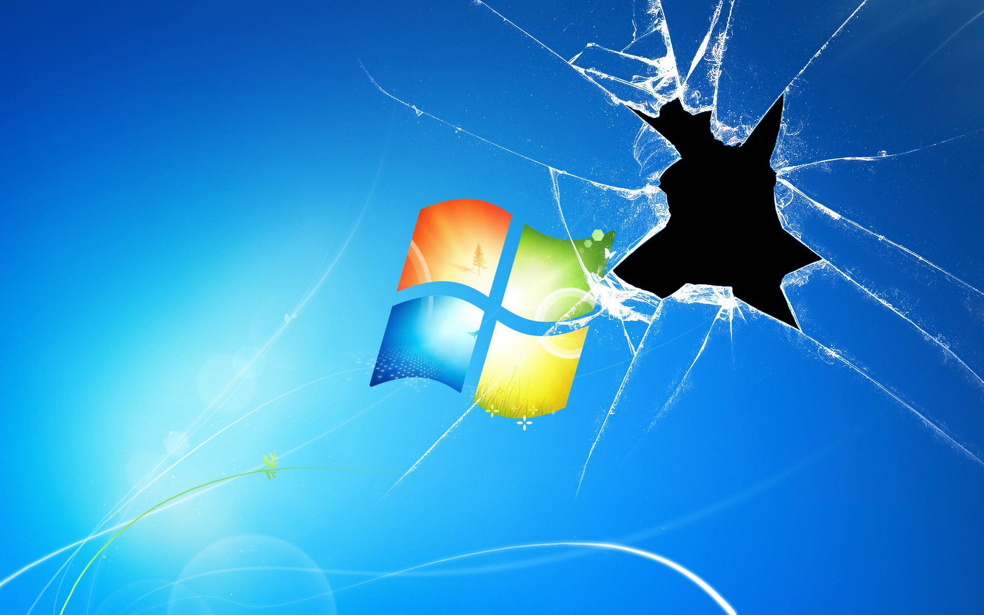 Windows 7 Broken Glass Desktop