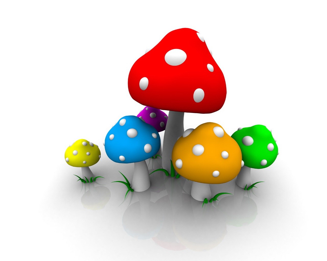 Mushrooms 3d