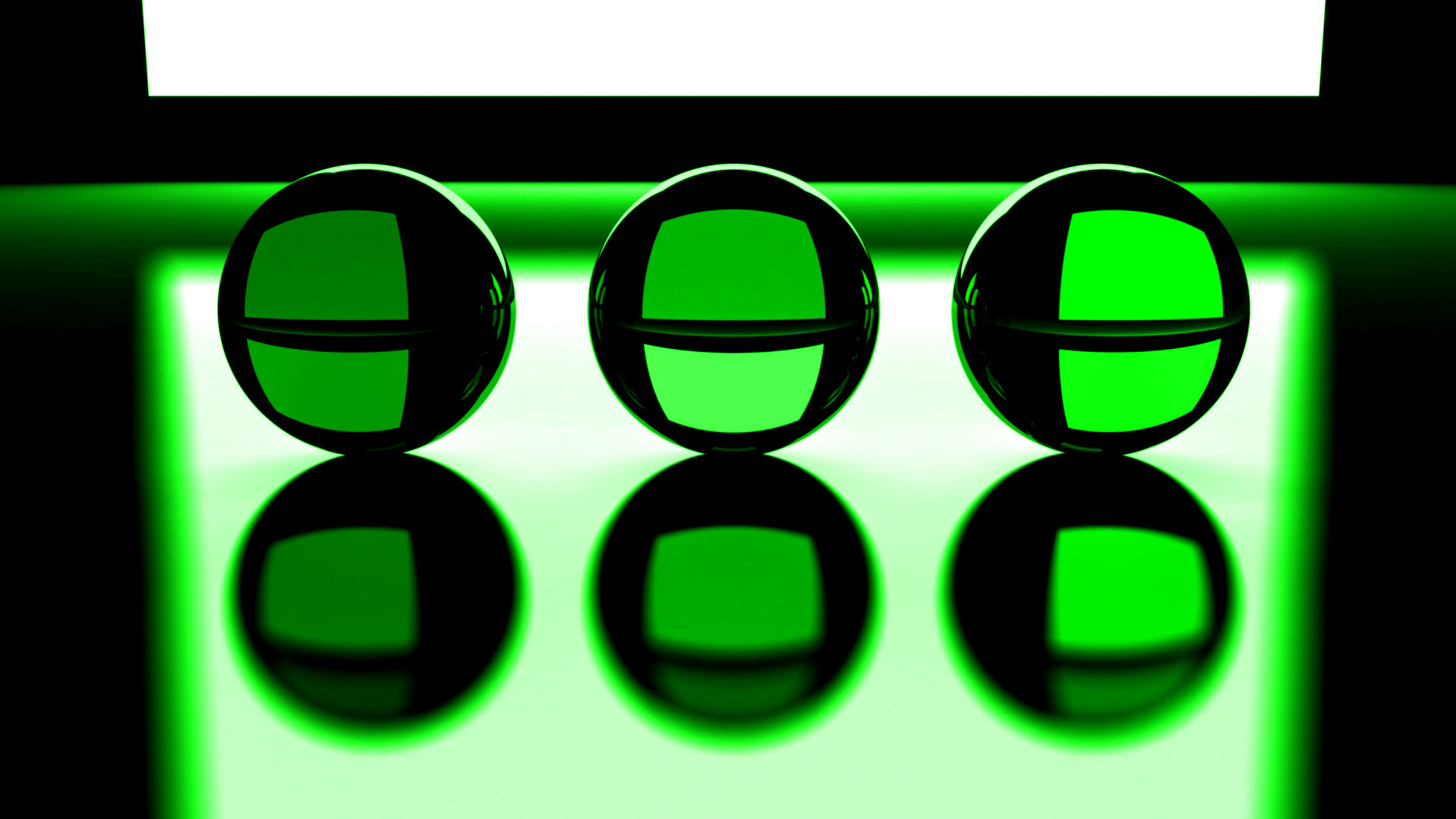 3d Green Balls