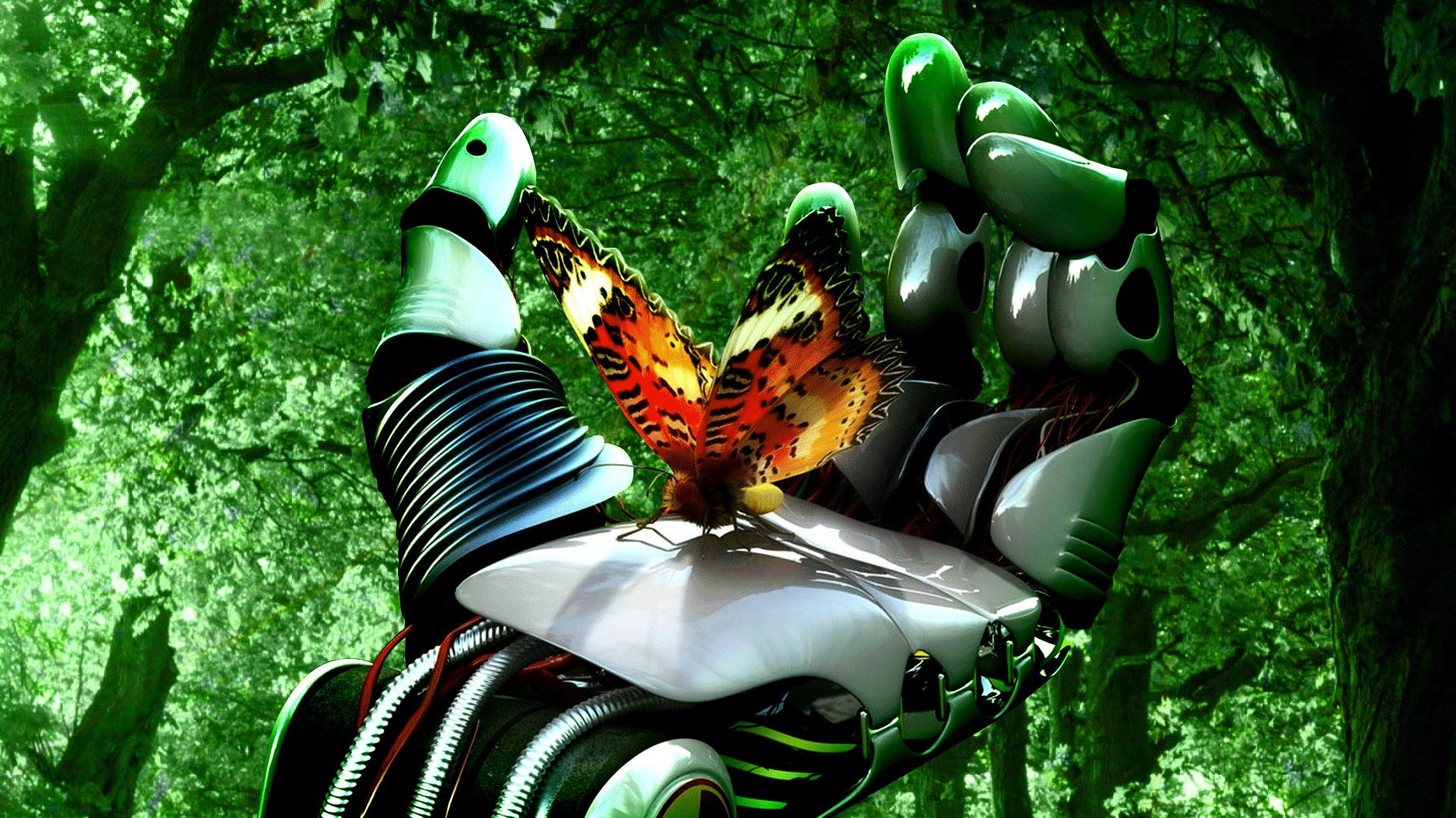 Robot Hand & Butterfly