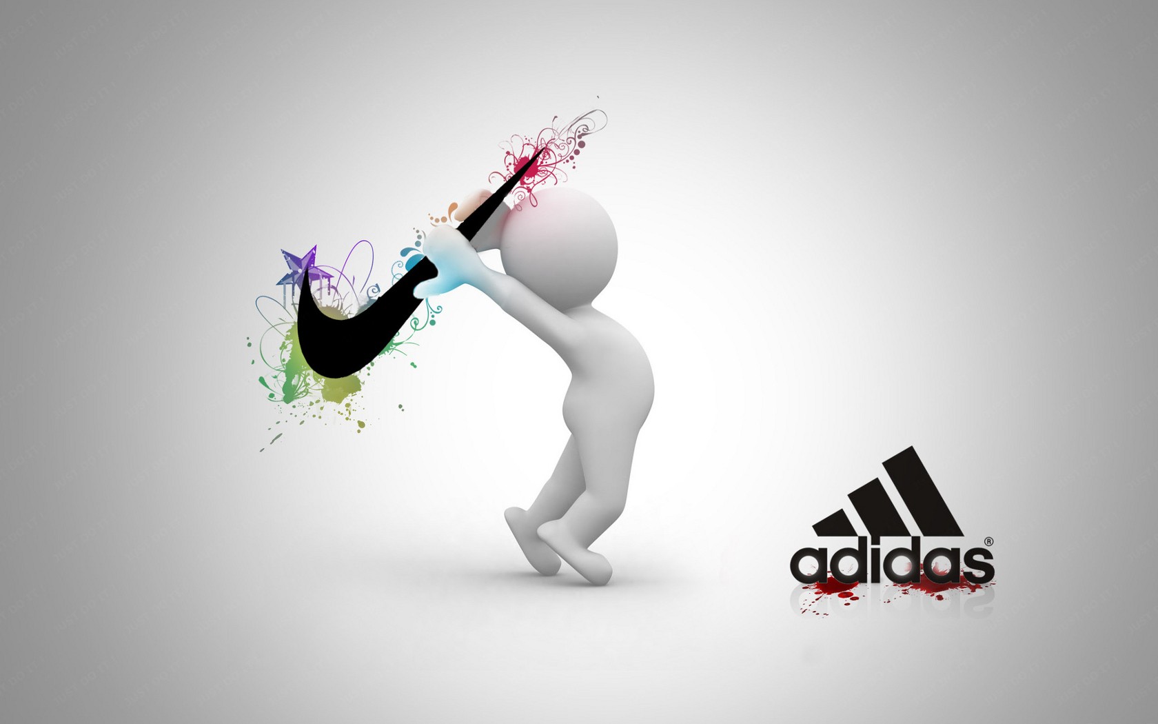 Adidas Nike Brands Logos Colors