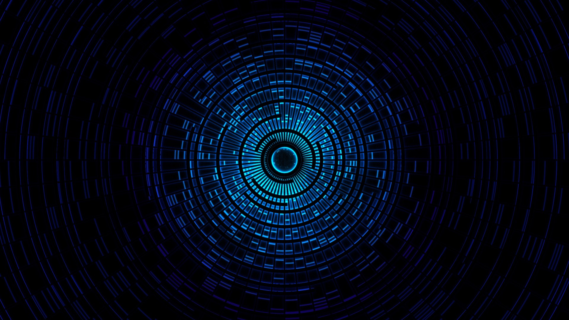 Abstract Blue Lights Tunnel Pendulum