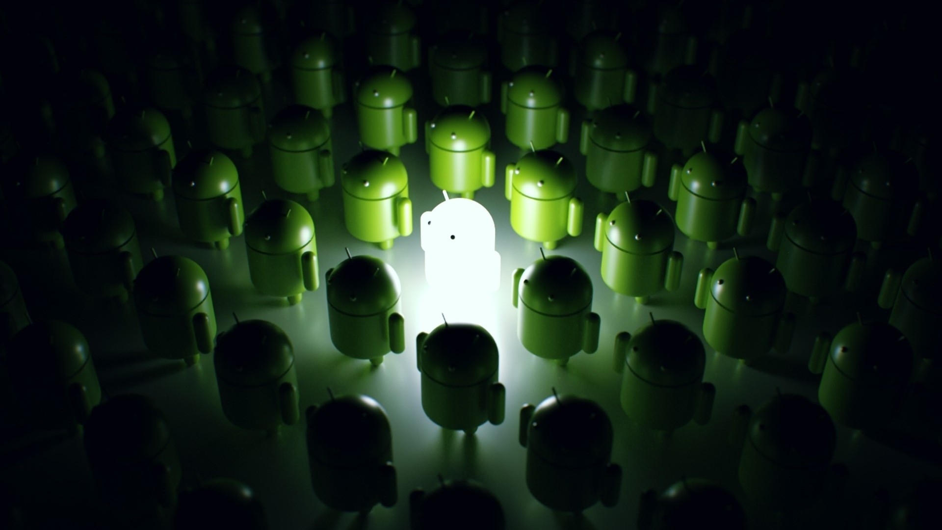 Android Army Dark Glowing Green