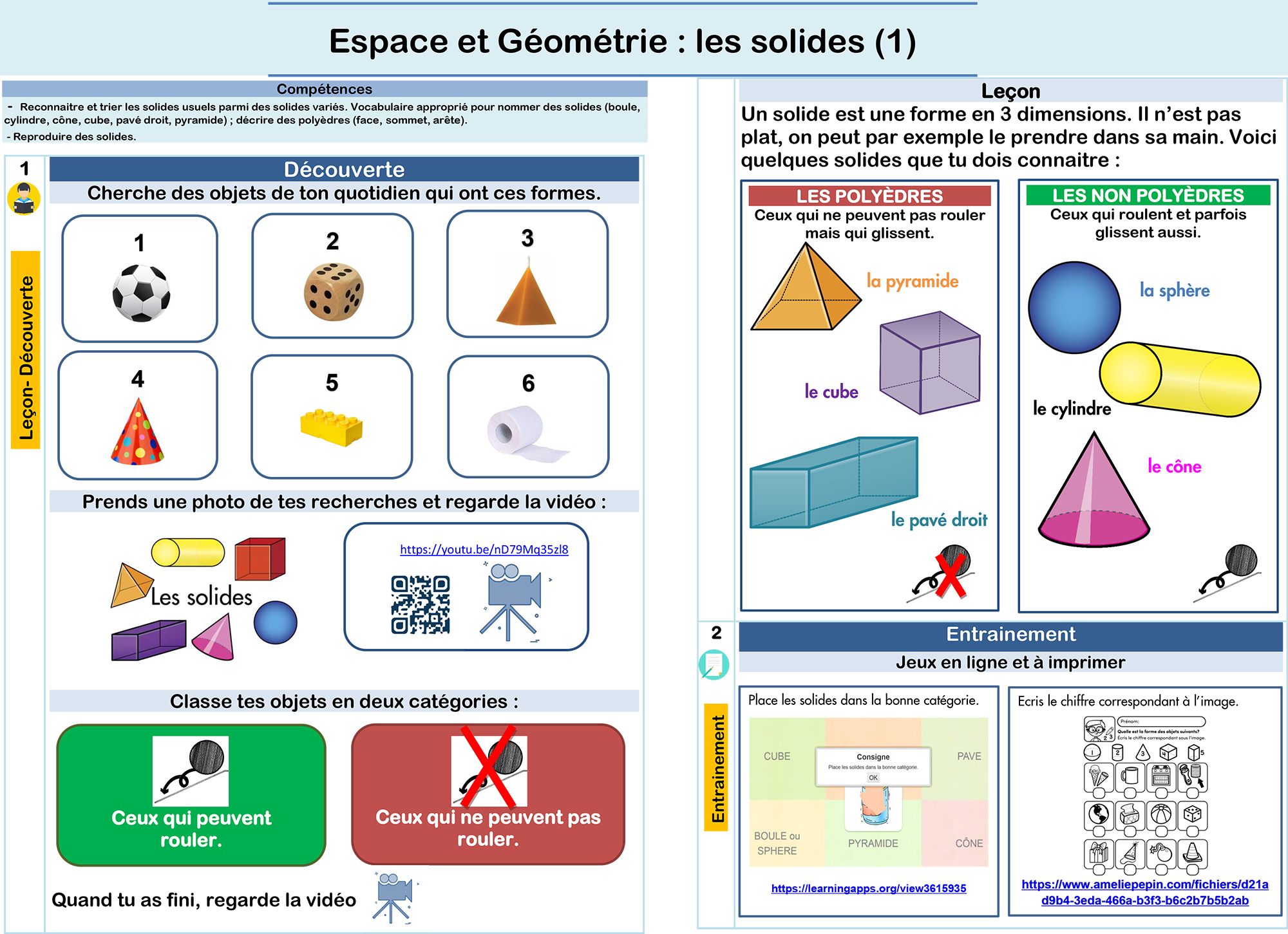 espace géométrie solides