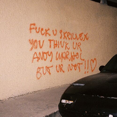 F*CK U SKRILLEX YOU THINK UR ANDY WARHOL BUT UR NOT!! <3